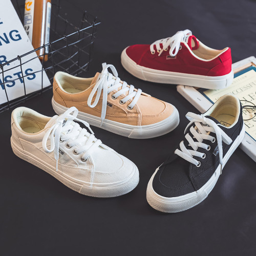 Hundreds of students street shooting board shoes flat bottom casual canvas shoes female