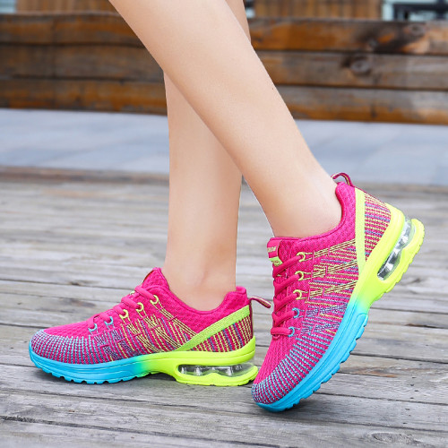 Women's Casual Fashion Air Cushion Lightweight Trainers Mesh Breathable Sneakers