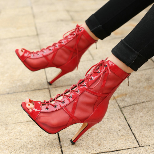 Fashion Sexy Red High Heeled Dance Shoes Women's Sandals