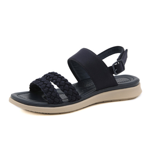 Summer new fashion retro double weave air hole breathable sandals for women