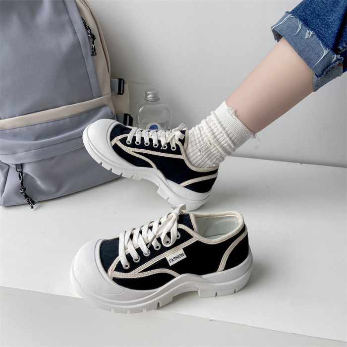 New student small white shoes with breathable sports casual single shoes
