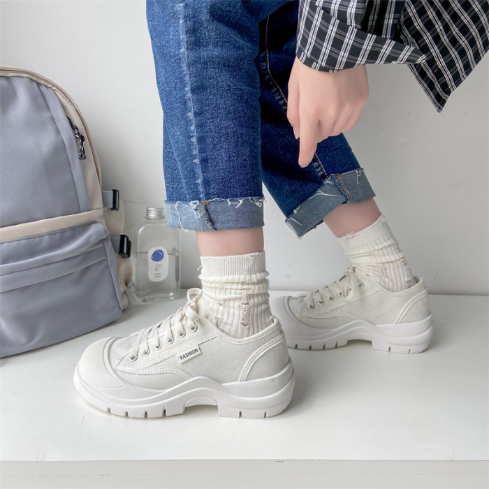 New student small white shoes with breathable sports casual single shoes