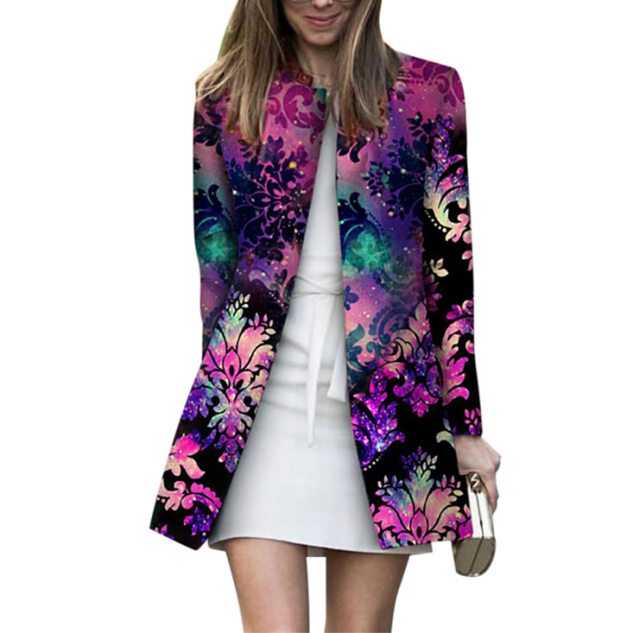 Pattern color casual fashion jacket female