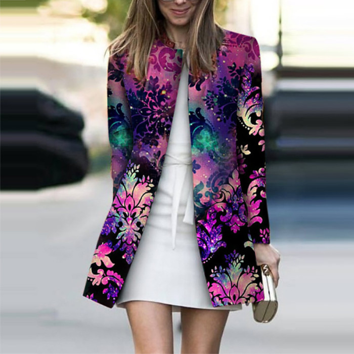 Pattern color casual fashion jacket female