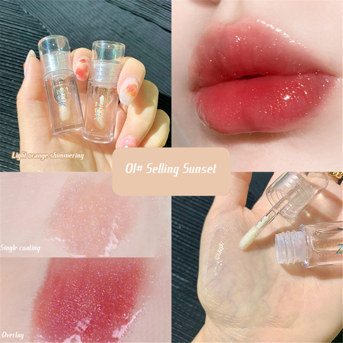 Little Lip Gloss Toot Lip Mirror Lip Glaze Overlay Lipstick Waterproof Lasting Lipstick Makeup Cosmetic Transparent Lip Tint