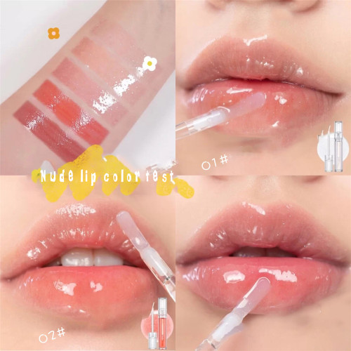 Wet Gloss Crystal Jelly Lip Gloss Shiny Clear Mirror Moisturizing Lip Gloss Glitter Liquid Lipstick Lip Oil Lip Tint Care Makeup