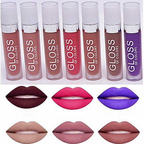 Matte Lip Gloss Long Lasting Lip Stick Waterproof Lipgloss Makeup Liquid Lipstick 15 Colors Brown Nude Chocolate Color lip Batom