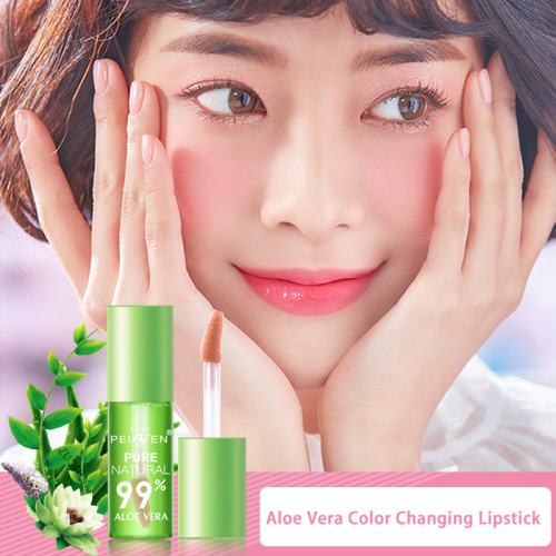 Natural Aloe Lipstick Lip Tint Long Lasting Waterproof Moisturizing Nourish Color Lip Gloss Changeable Color Lips Tick Lip Balm