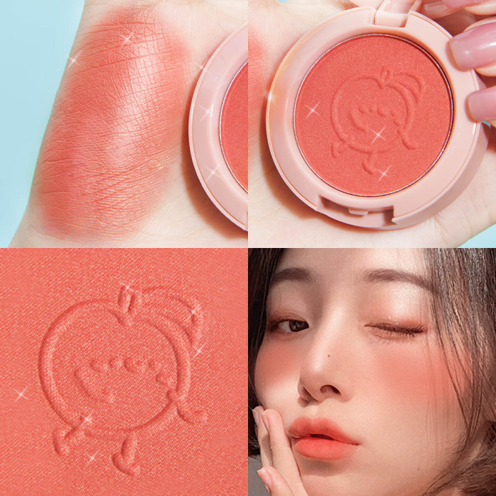 Girl Blush Peach Cream Makeup Blush Palette Cheek Contour Blush Cosmetics Blusher Cream Korean Makeup Rouge Cheek Tint Blush
