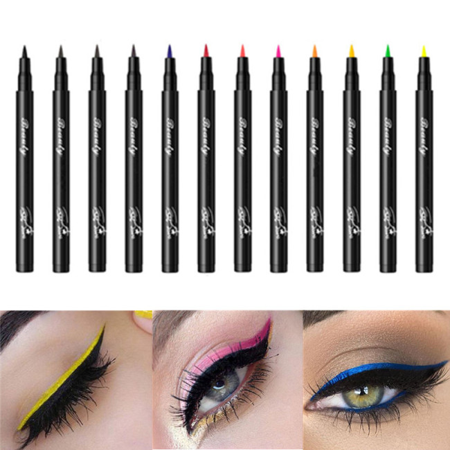 Cat Eye Makeup Waterproof Colorful Liquid Eyeliner Pen Make Up Comestics Long-lasting Black Eye Liner Pencil Makeup Tools Red