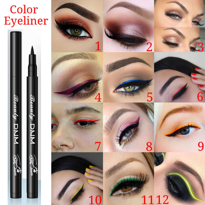 Cat Eye Makeup Waterproof Colorful Liquid Eyeliner Pen Make Up Comestics Long-lasting Black Eye Liner Pencil Makeup Tools Red