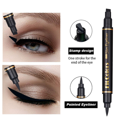 Eyeliner Double-Headed Seal Liquid Pencil Waterproof Lasting Support Tattoo Triangle Seal Eye Liner Eye Makeup Tool
