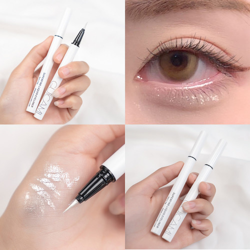 Pink Rose Glitter Eyeshadow Pencil Eyeliner Long-lasting Highlighter Lying Silkworm Pen Cosmetic Makeup Waterproof Liquid Liner