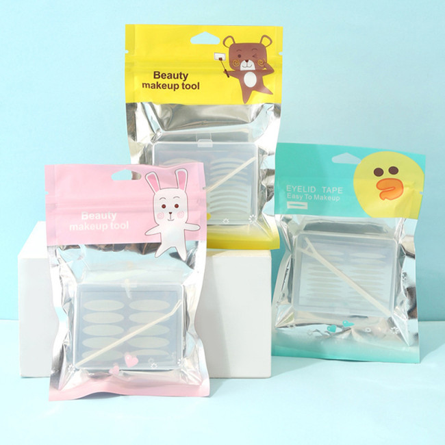 200Pcs/Box Invisible Double Eyelid Tape Self-Adhesive Transparent Eyelid Stickers Slim/Wide Waterproof Fiber Stickers for eyelid