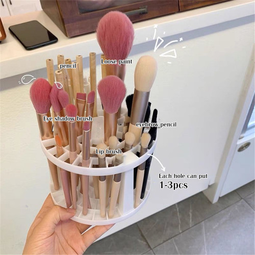 Lattices Cosmetic Make-up Brush Storage Box Table Organizer Make Up Tools Pen Storage Makeup Nail Polish Cosmetic Holder Box