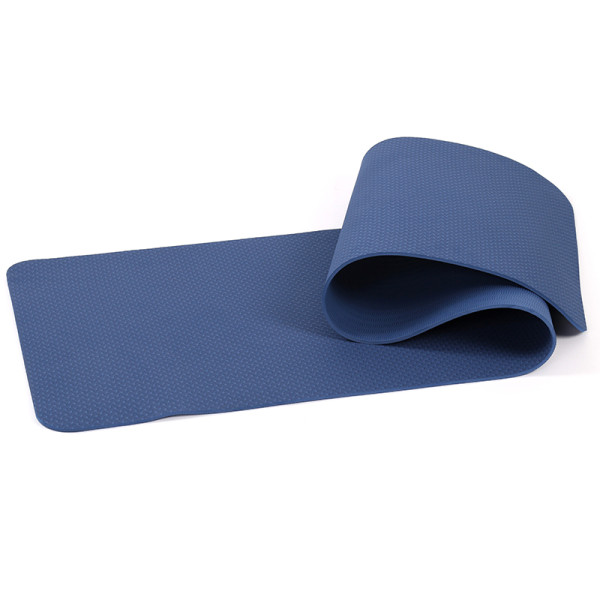 Single Color Waterproof Home Fitness Anti Slip Navy Blue TPE Yoga Mat