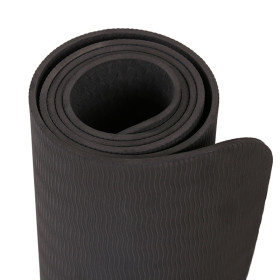 Single Color Pure Black Custom Folding Durable TPE Yoga Mat
