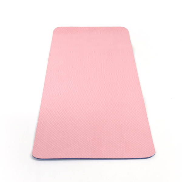 Double Color Anti Skid Eco Friendly Lightweight Portable TPE Yoga Mat