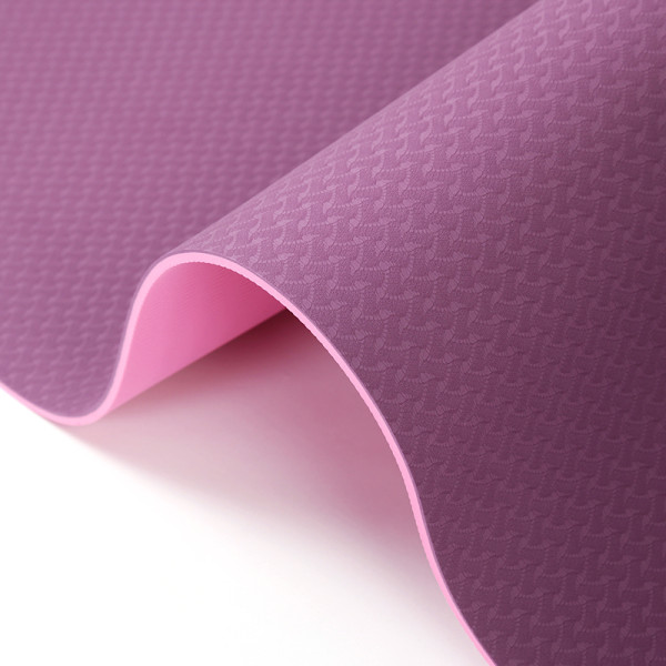 Double Color 8mm Anti Slip Yoga Mats Pilates Eco Friendly Waterproof PE Yoga Mat