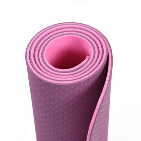 Double Color 8mm Anti Slip Yoga Mats Pilates Eco Friendly Waterproof PE Yoga Mat