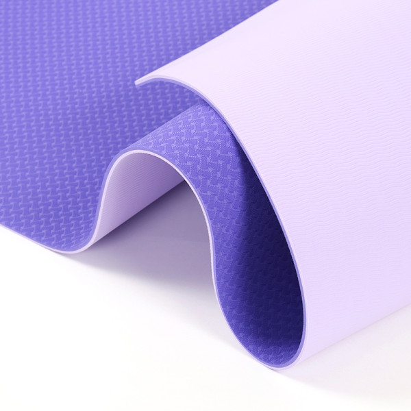 Double Color Mats Factory Manufacturer Double Layer Cheap Custom Print Eco Friendly TPE Yoga Mat