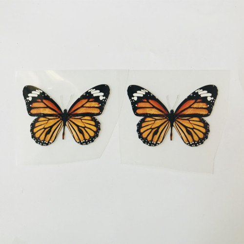 Custom shoes Blue butterfly heat transfers iron on stickers shoe decals