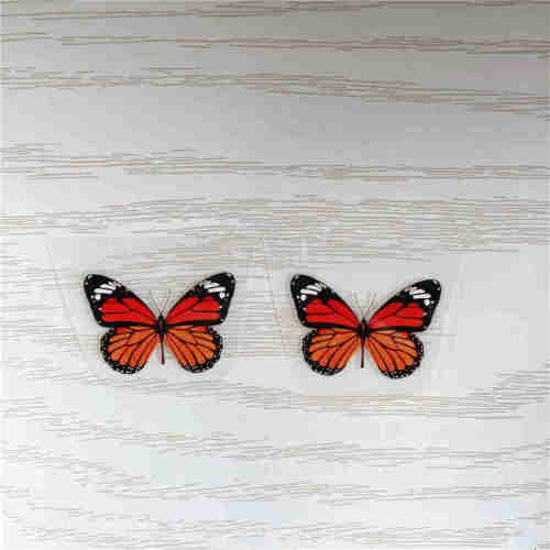 Purple and blue butterflies heat transfers iron on stickers shoe decals