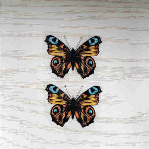 Purple and blue butterflies heat transfers iron on stickers shoe decals