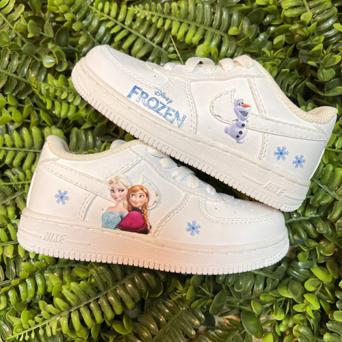 Frozen nike air force 1 Elsa and Anna shoe decals ready to press iron on heat transfers