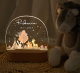 Personalised Night Light for Baby,Animal Night Lamp with Name,Woodland Night Lamp,Newborn Baby Gift,Christmas Birthday Gifts,Toddler Gift