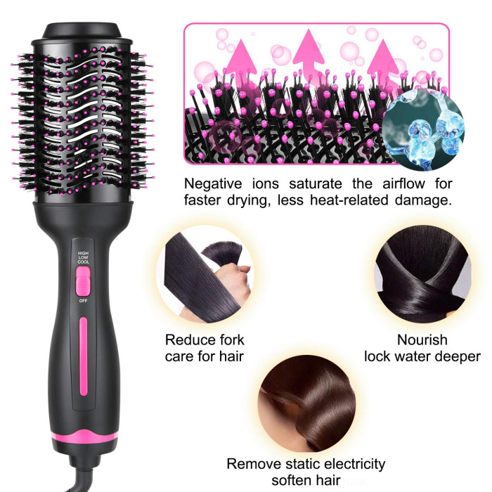 Hair Dryer Brush,Hot Air Brush, One Step Hair Dryer & Volumizer, Styler for  Straightening, Curling,