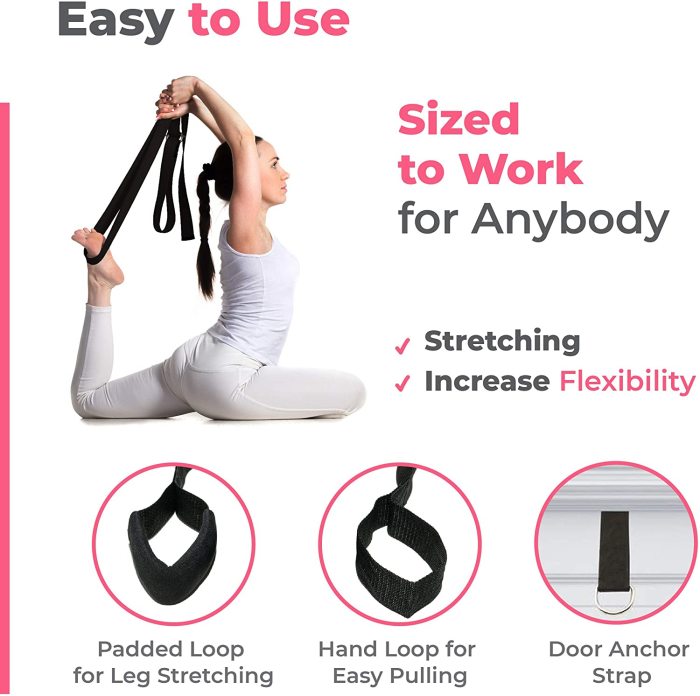 Leg Stretcher Door Flexibility Stretching Leg Strap, 9.8ft Door Flexibility  Stretching Leg Strap Great Cheer