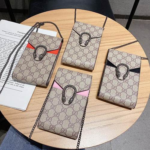 GUCCI INSPIRED PU LEATHER UNIVERSAL PHONE CASE BAG WITH LANYARD FOR IPHONE SAMSUNG HUAWEI JSK040