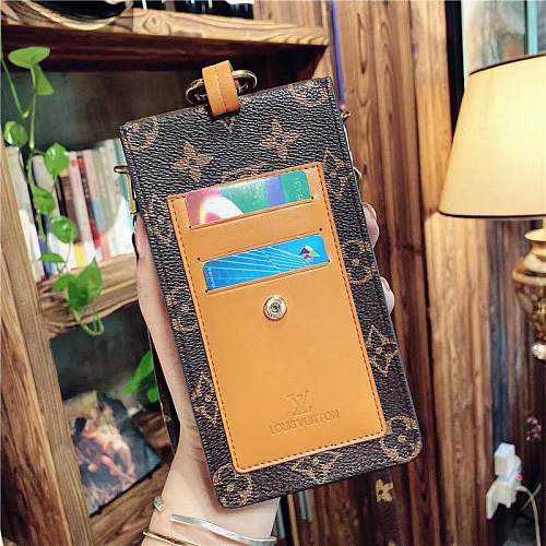 LOUIS VUITTON INSPIRED LEATHER  UNIVERSAL PHONE CASE BAG WITH LANYARD FOR IPHONE SAMSUNG HUAWEI  L04S040