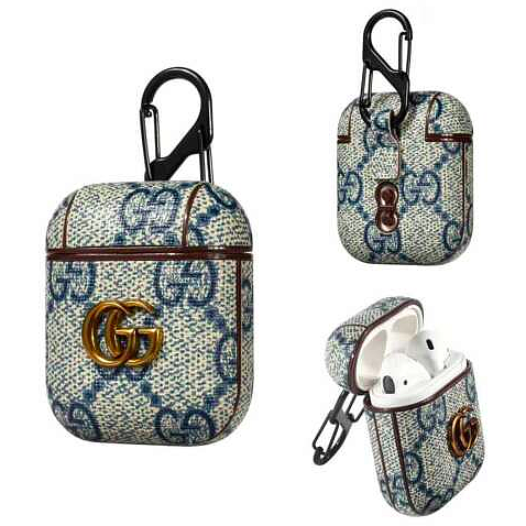 GUCCI GG Style Light Blue ShockProof AirPods Case