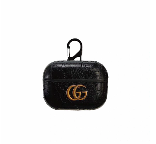 GUCCI  Black Leather GG Shockproof AirPods Pro Case