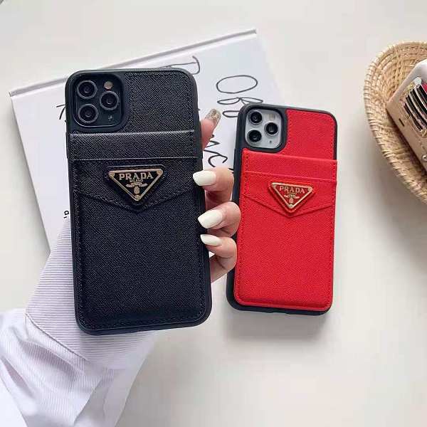 PRADA WALLET PHONE CASE COVER FOR IPHONE 12 11 PRO MAX MINI XS MAX XR 7 8 PLUS WITH CARD HOLDER SLOTS/ PHONE CASE ONLY