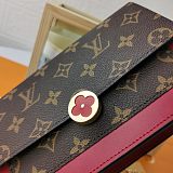 M67405 Louis Vuitton Cruise Flore Chain Wallet Red