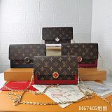 M67405 Louis Vuitton Cruise Flore Chain Wallet Red