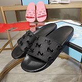2021 Summer luxury g Sandals Designer women Flip flops Slipper Fashion Genuine Leather slides Metal Chain Ladies Casual shoes