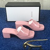 Attractive Womens Slipper Summer Sandals Scuffs Jelly Slippers Sandals Candy Slides High Heels Talons Hauts Ladies Sexy Black Comfort Shoes
