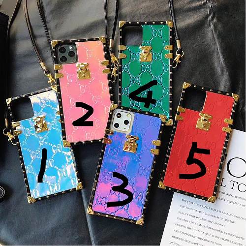 GG Patent Leather Designer Trunk Phone Case For Samsung Galaxy S8 9 10 11 21 Ultra Note 8 9 10 20 Ultra  Plus