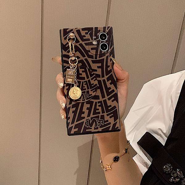 Fendi Square With Pendant iPhone Cases For 7 8 Plus XS XR MAX 11 12 Pro Max
