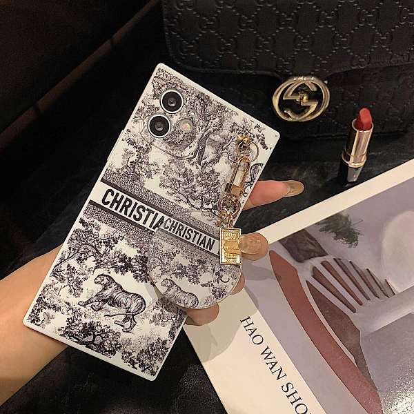 Dior Square With Pendant iPhone Cases For 7 8 Plus XS XR MAX 11 12 Pro Max