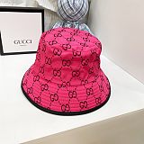 GG 2021 New Designer Fisherman Hat Bright leather Red Blue