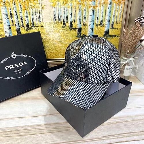 Prada Designer Cap Bling Hat