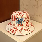 Dior Embroidery Designer Hit The Color Fisherman Hat 3 Colors