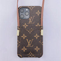 LV LOUIS VUITTON CARD HOLDER PHONE CASE FOR IPHONE 13 12 11 PRO MAX XS MAX XR XS 7 8 PLUS WITH LANYARD