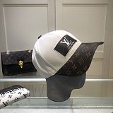 Louis Vuitton LV Baseball Caps Hats White Brown Black