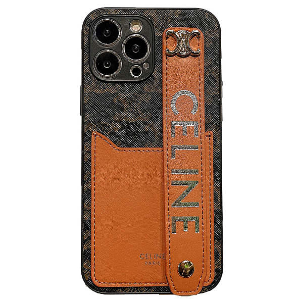 Inspire Celine Phone Case For iPhone 13 12 11 PRO MAX With Wrist Strap And Card Solt